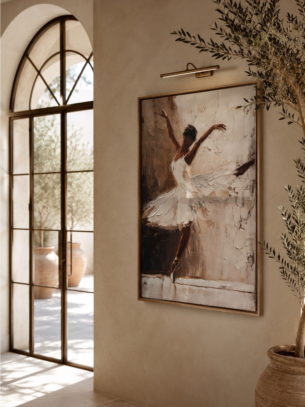 16x24 Ballerina, Ballet art “swan Lake” canvas print w texture